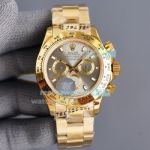 Copy Rolex Daytona Yellow Gold Watch Grey Dial 40MM For Men